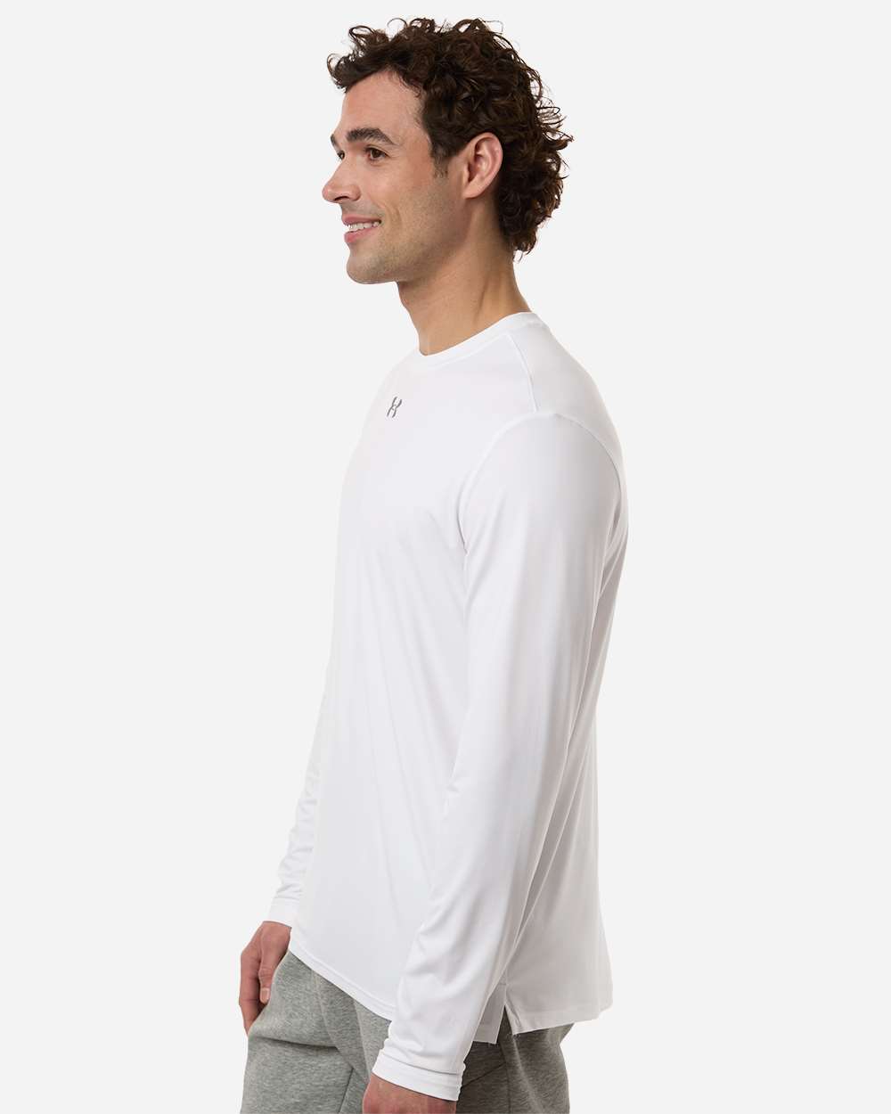 Under Armour 6014166 Men’s Team Vanish Long Sleeve T-shirt - White Pitch Grey
