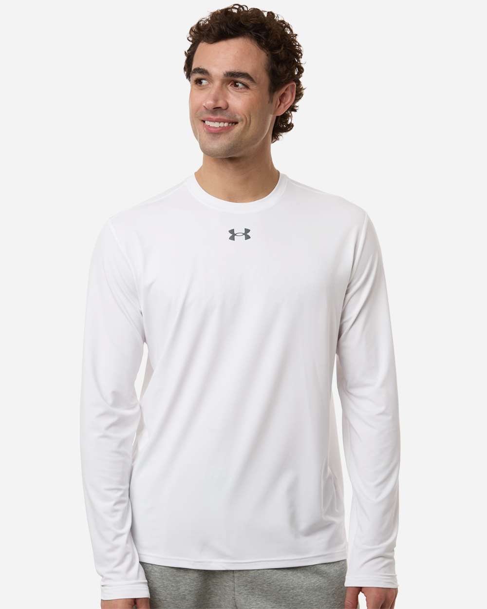 Under Armour 6014166 Men’s Team Vanish Long Sleeve T-shirt - White Pitch Grey