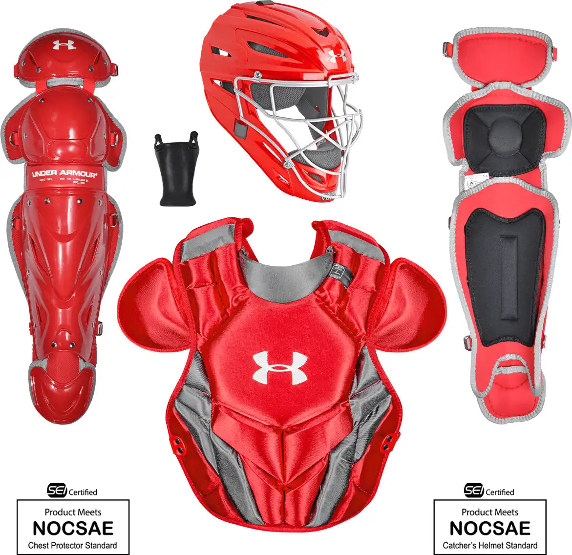 Under Armour Pro 4 Senior Catcher’s Gear Box Set Uackcc4-srp - Scarlet - Red