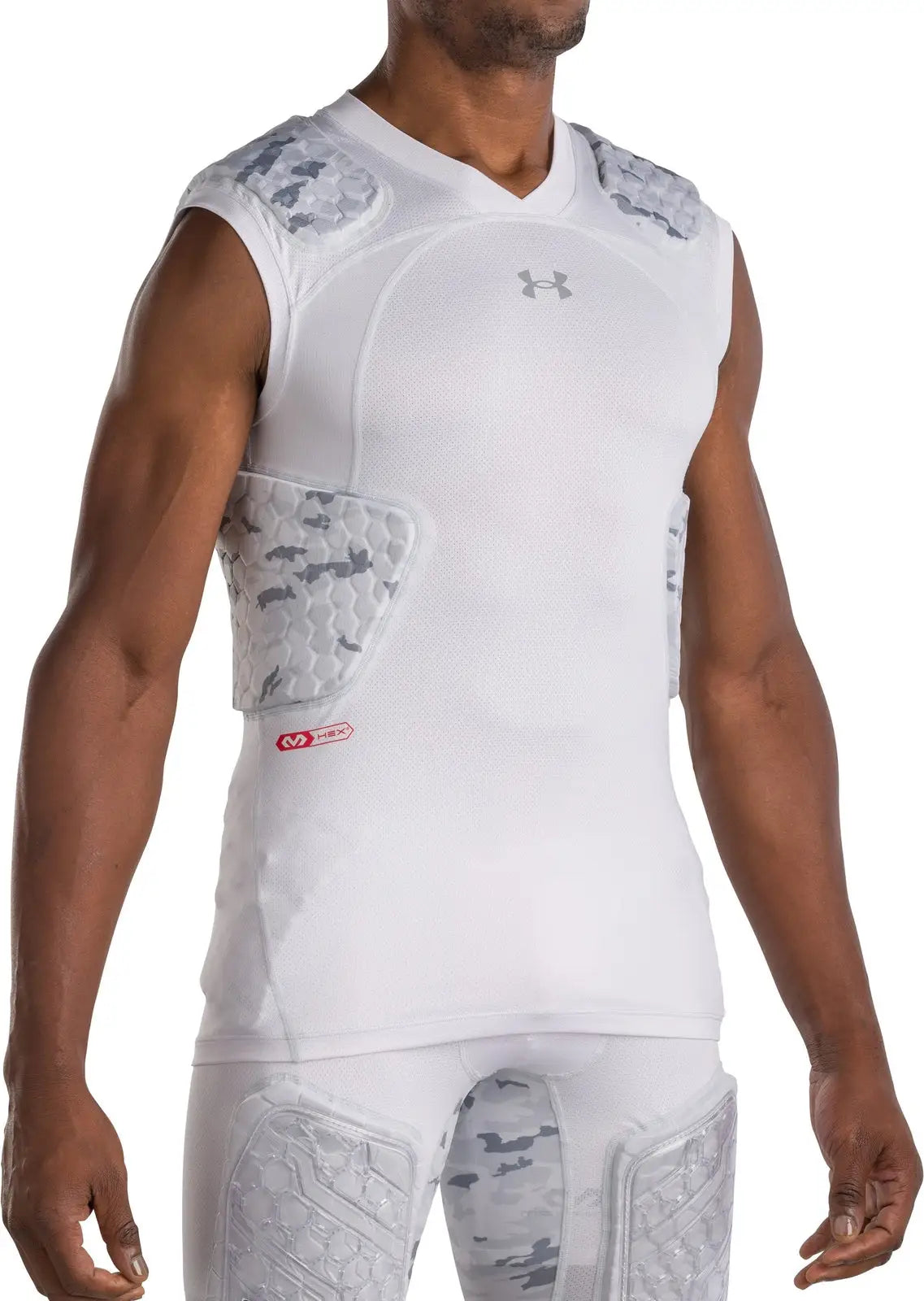 Under Armour Ua21200 Gameday Pro 5-pad Top Nov - White Camo