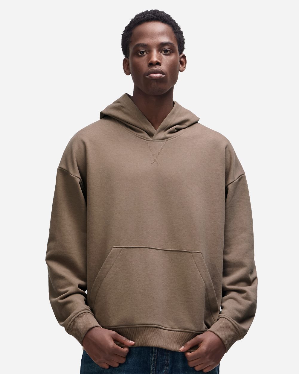 Unisex French Terry Hoodie Sweatshirt - FT498 plain grouped