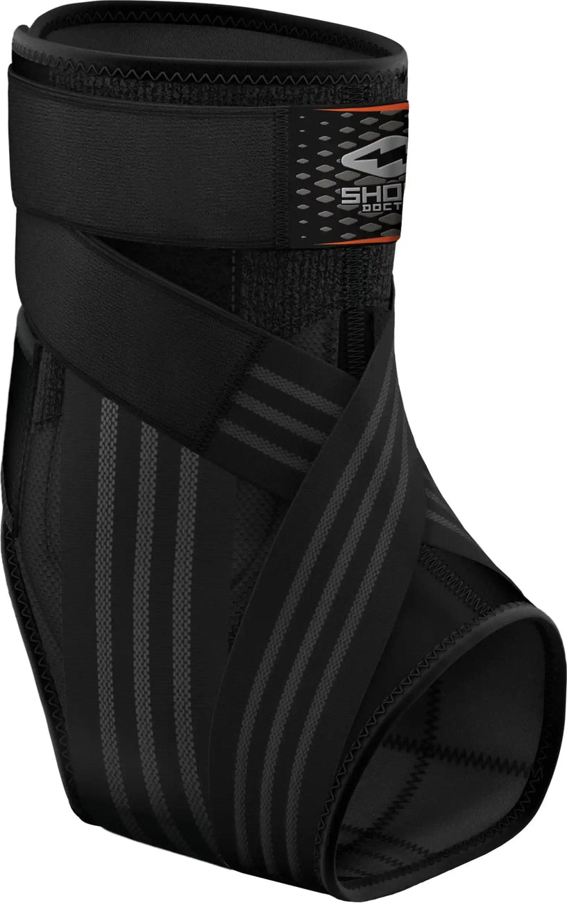 Shock Doctor 894 Ultra Laceless Ankle Brace W/ Flex-sprt Stays and Fig 8 Straps Blk - Black / Xs