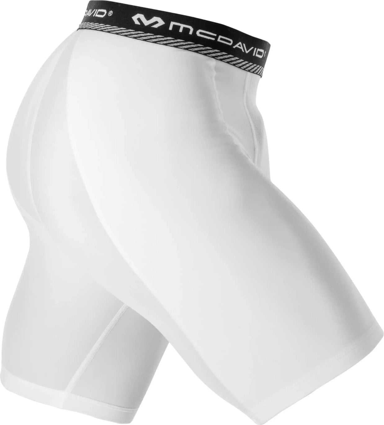 Mcdavid Md21300 Md Double Compression Short W/cup Pocket Wt - White / s