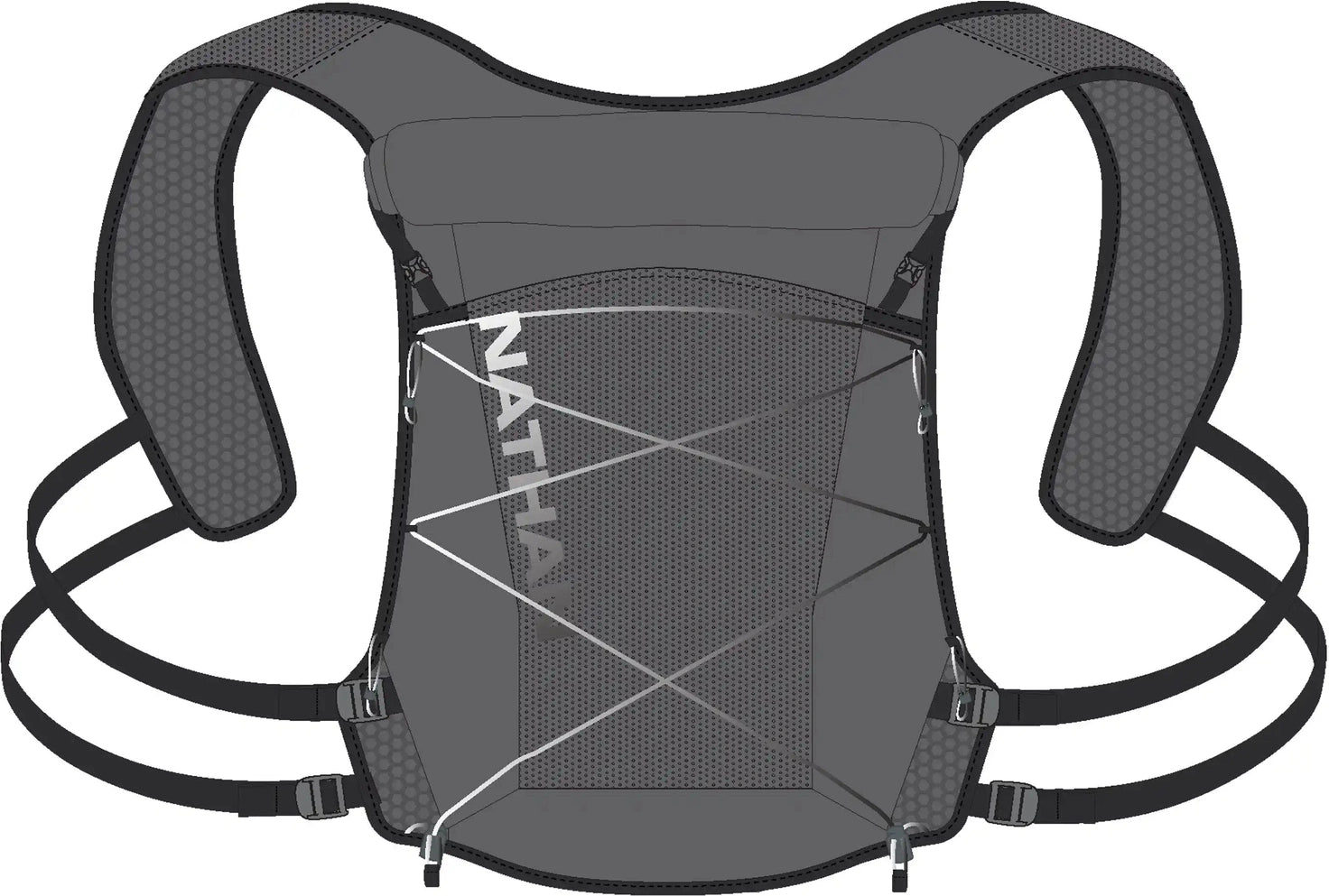 Nathan Sports Ns30590 Trail Mix 12l 2.0 - Charcoal Reflective Silver - Reflective Silver / Osfm