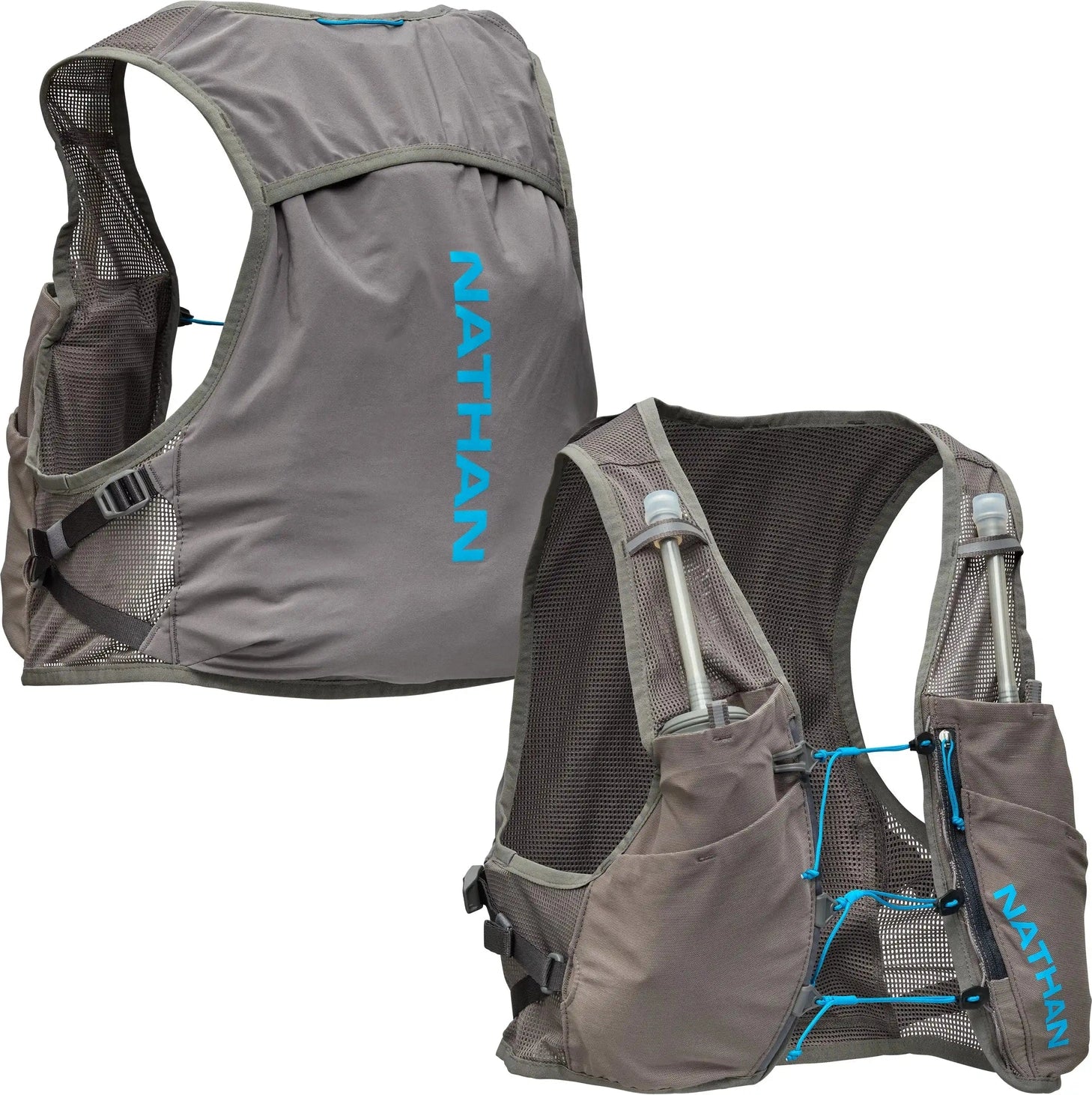 Nathan Sports Ns30730 Pinnacle Breeze 4l - Charcoal Electric Blue - Electric Blue / L-xl