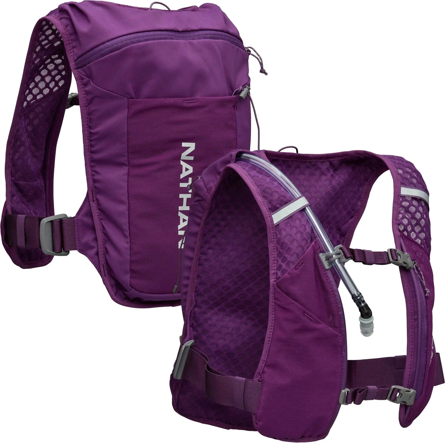 Nathan Sports Ns30770 Quick Start 3.0 4l - Imperial Purple Reflective Silver - Purple Reflective Silver / Osfm