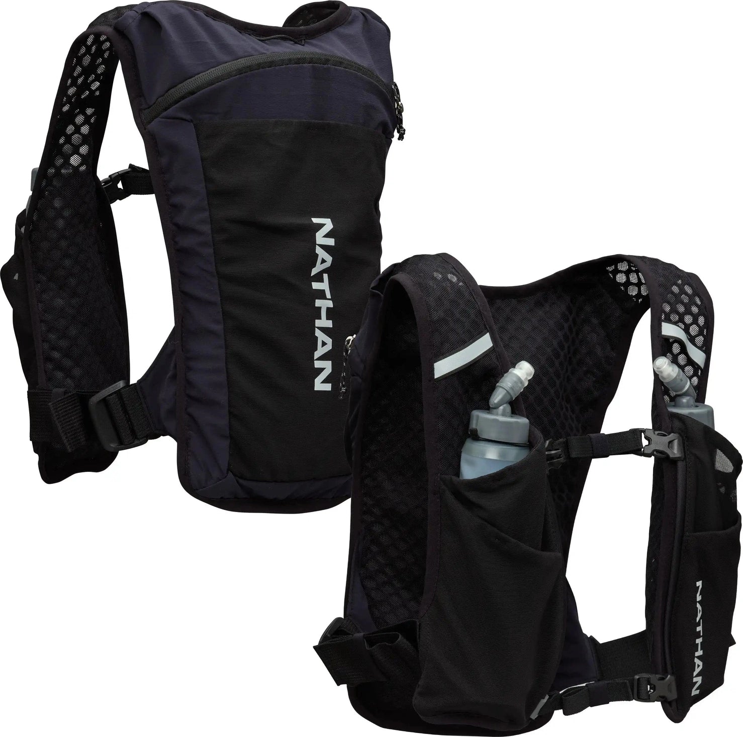 Nathan Sports Ns30930 Quick Start 3.0 4l Sf - Black Reflective Silver / Osfm