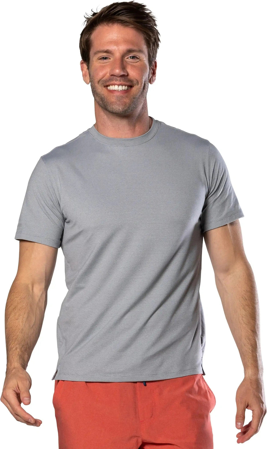 Nathan Sports Ns50920 Dash Tee 2.0 - Monument Grey Stripe - Grey Stripe / s