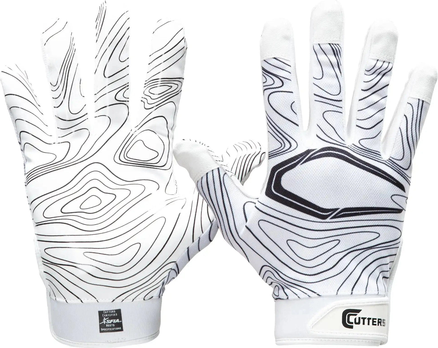 United Sports Brands S150 Game Day Receiver Glvs White Topo - Xs