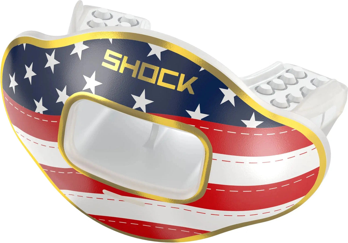 Sock Doctor Sd10300 Max Airflow Lip Guard Stars &amp; Stripes/gold - and Stripes Gold - and Stripes Gold / Osfa