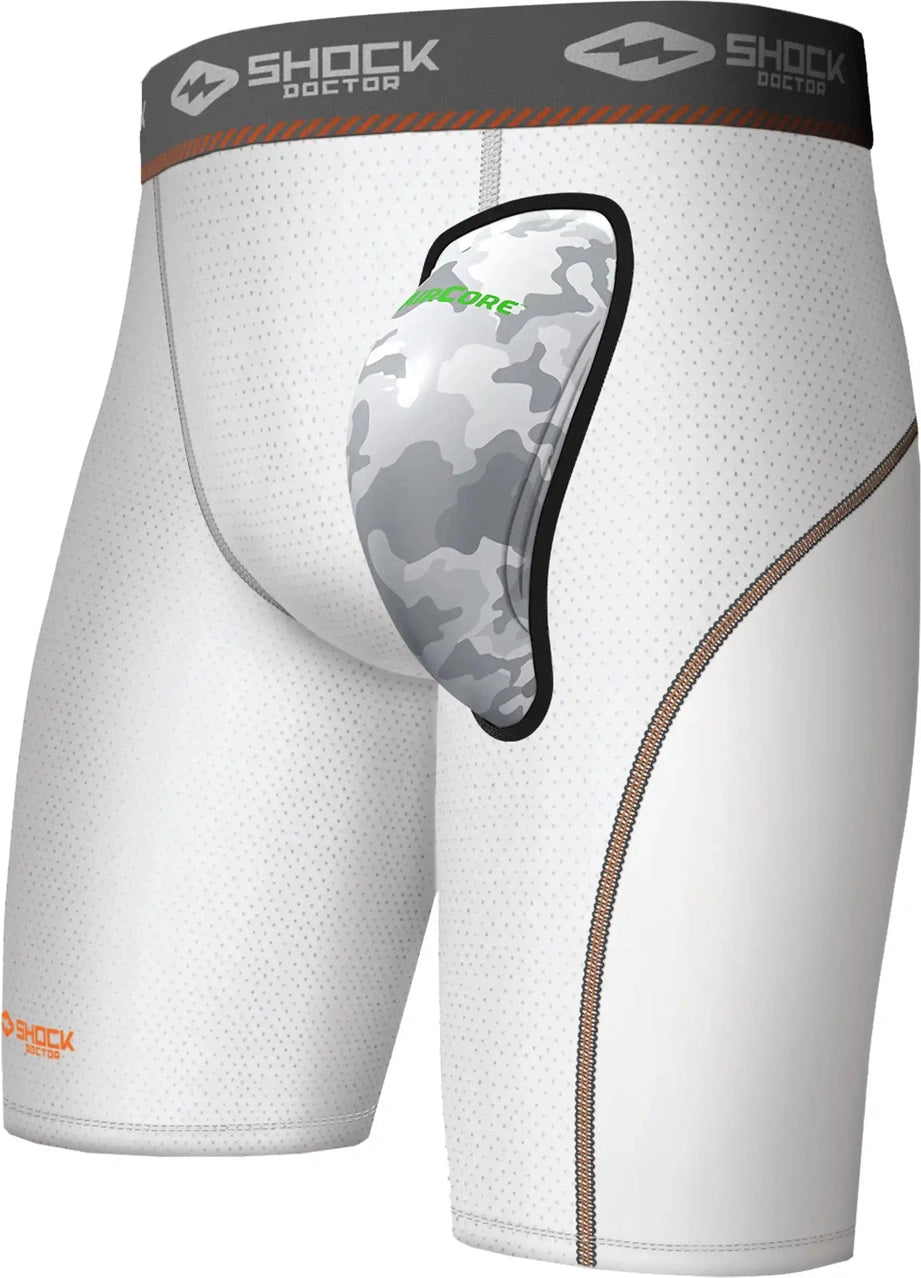 Sock Doctor Sd30630 Compression Short with Aircore Cup - White - s