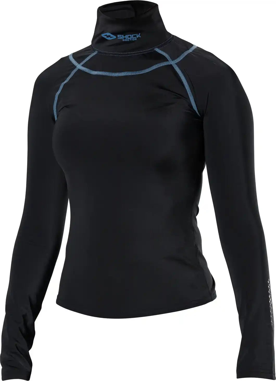 United Sports Brands Sd31510 Girl’s Ultra Comp Neckguard Hockey Shirt Ls - Black / s