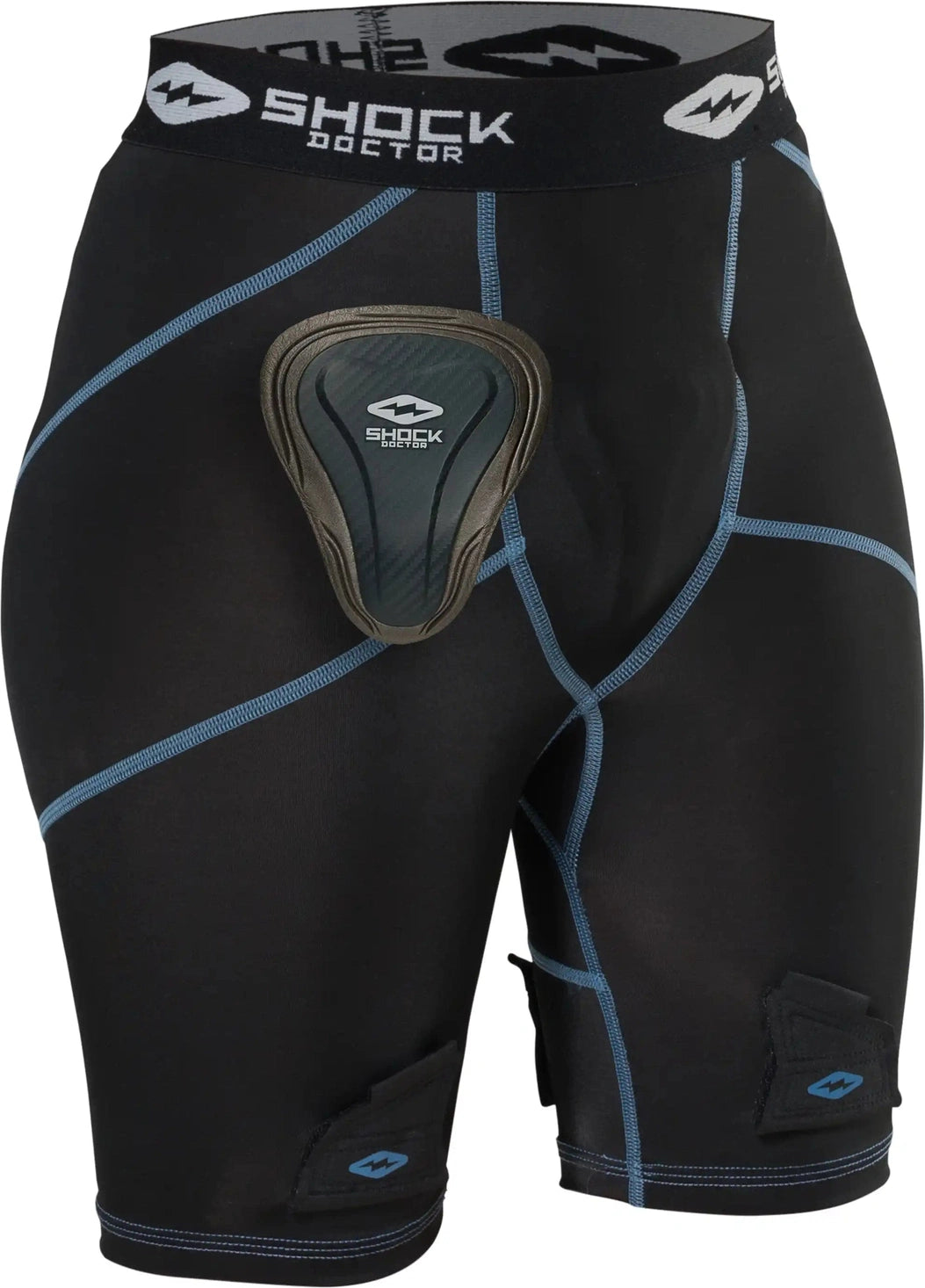 United Sports Brands Sd31810 Girl’s Compression Hockey Short W/ Pelvic Protector - Black / Xs