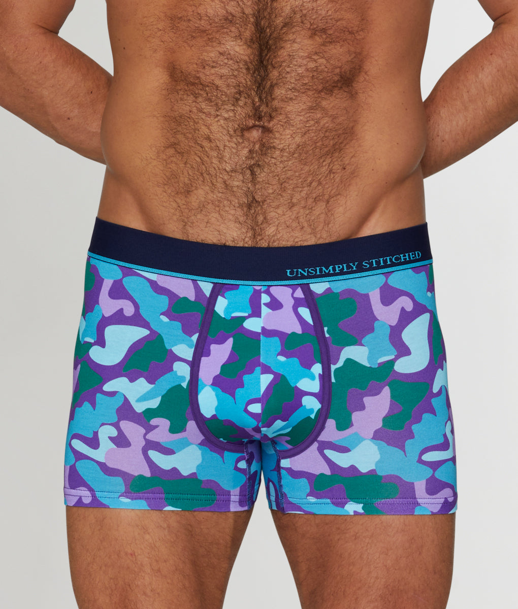 Unsimply Stitched Camo Trunk - Blue Purple / Small