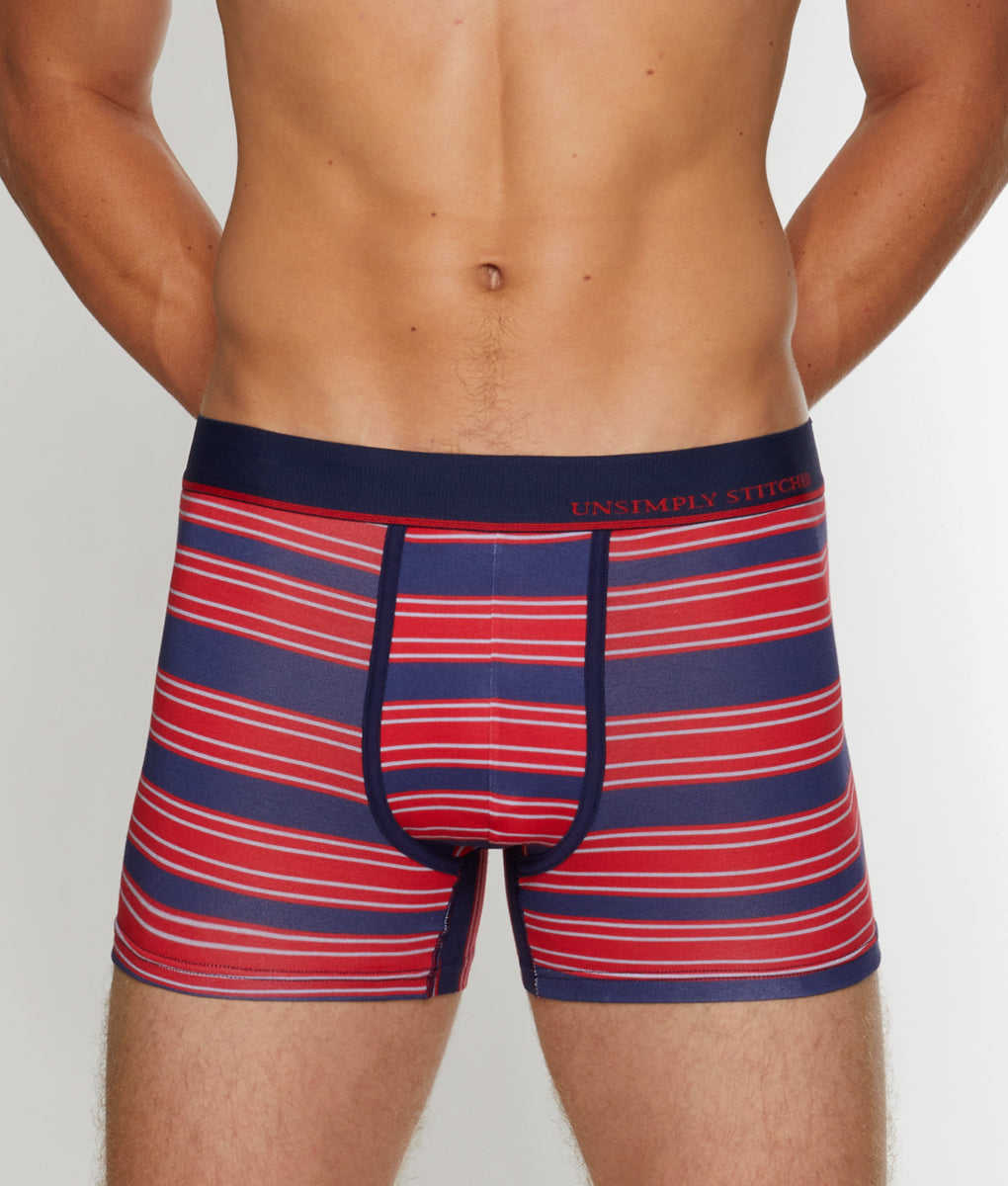 Unsimply Stitched Century Stripe Trunk - Red Multi / Small