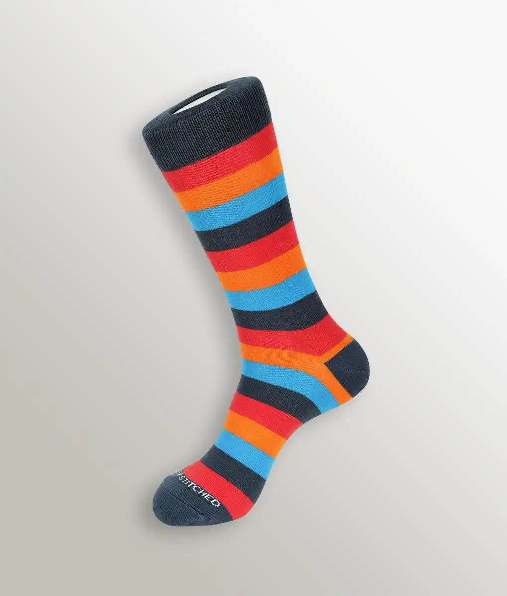 Unsimply Stitched Core Stripe Sock Purple / L/xl
