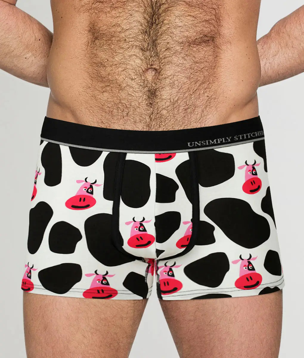 Unsimply Stitched Cow Trunk - Black White / Small