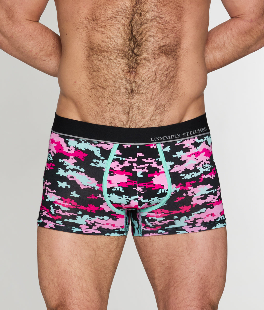 Unsimply Stitched Digital Camo Trunk - Black / Small