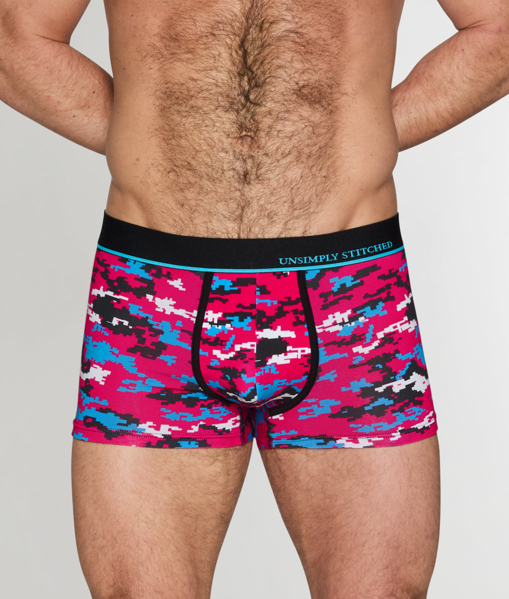 Unsimply Stitched Digital Camo Trunk - Pink / Small