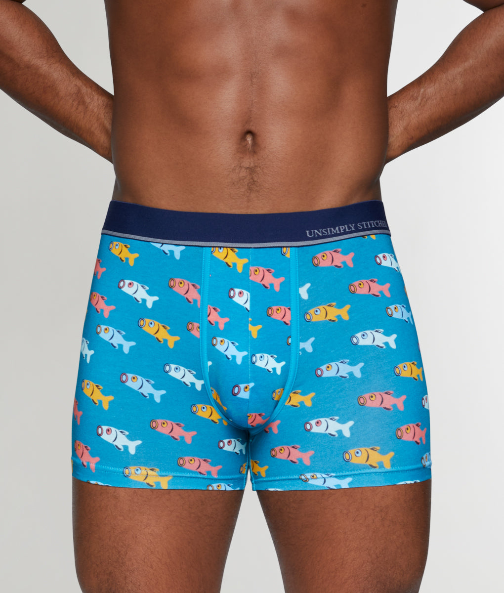 Unsimply Stitched Fish Trunk - Blue / Small
