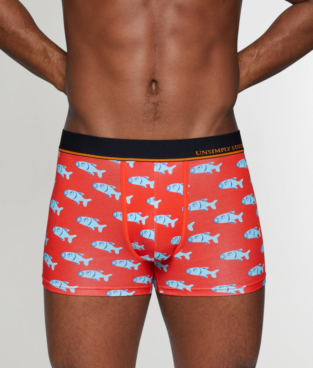 Unsimply Stitched Fish Trunk - Orange / Small