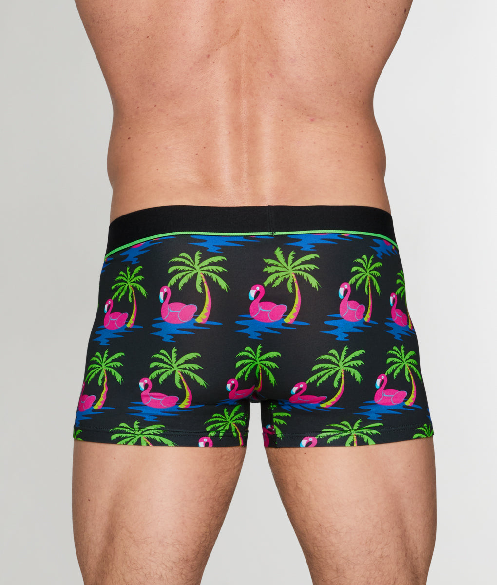 Unsimply Stitched Flamingo Palm Tree Trunk - Black / Small