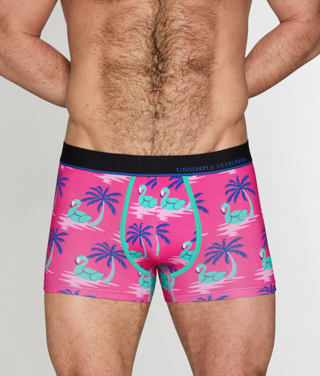 Unsimply Stitched Flamingo Palm Tree Trunk - Pink / Small