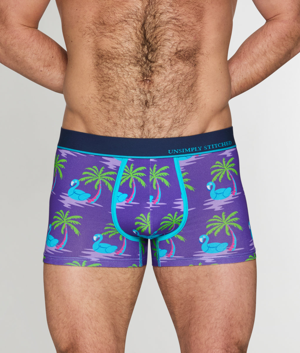 Unsimply Stitched Flamingo Palm Tree Trunk - Purple / Small