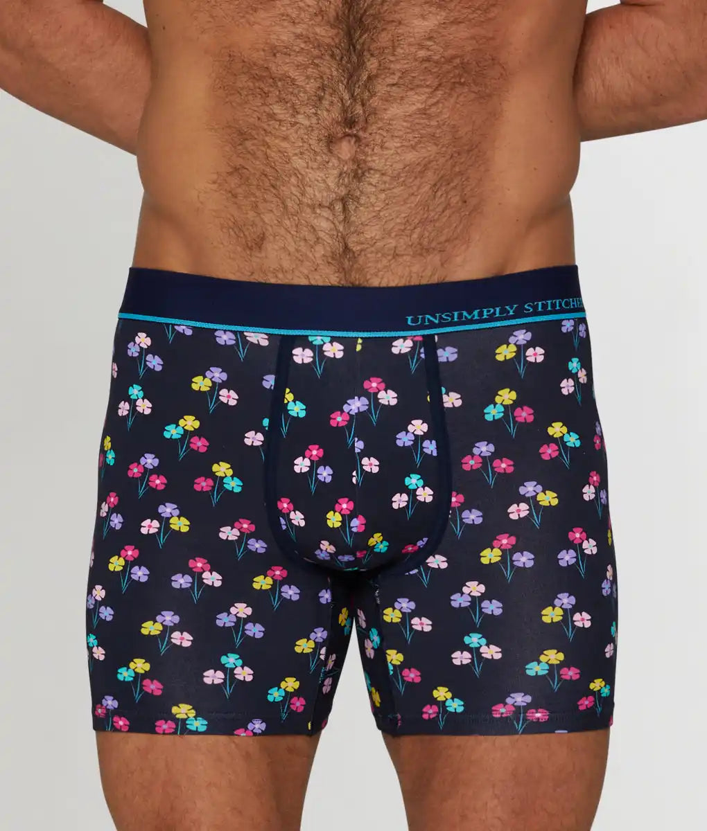 Unsimply Stitched Floral Boxer Brief Navy / Small
