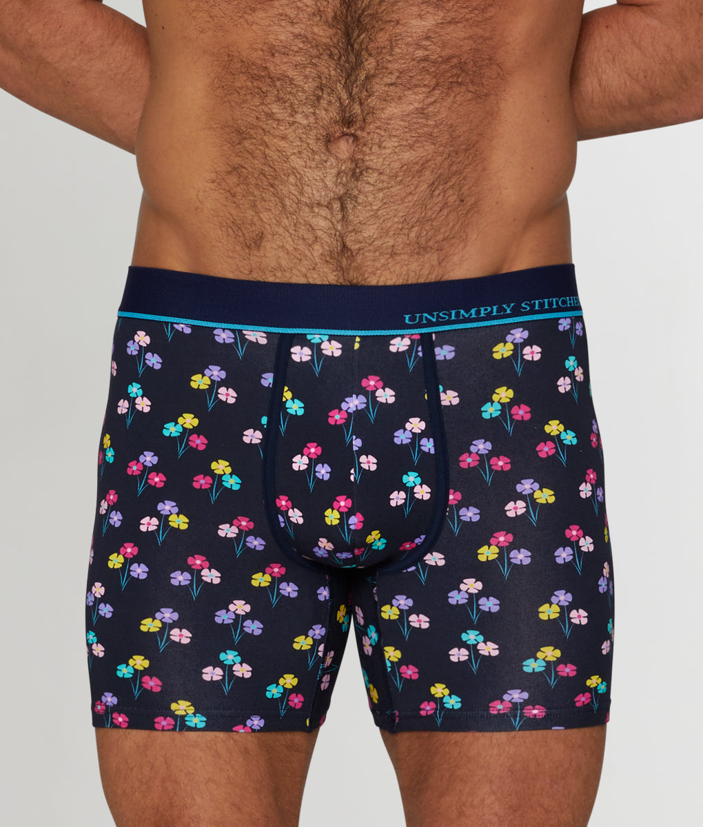 Unsimply Stitched Floral Boxer Brief - Navy / Small