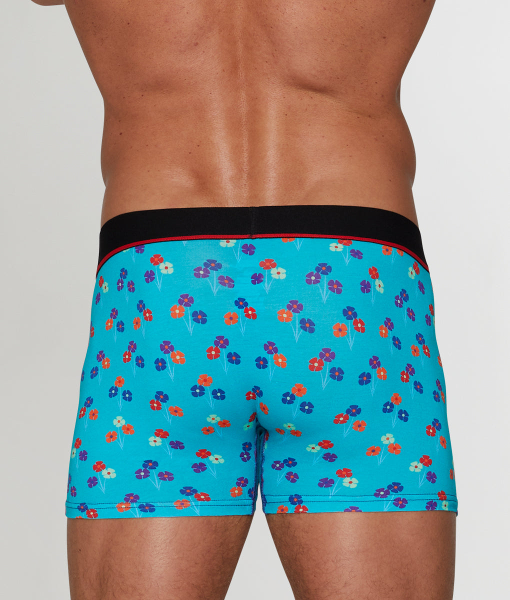 Unsimply Stitched Floral Trunk - Aqua / Small