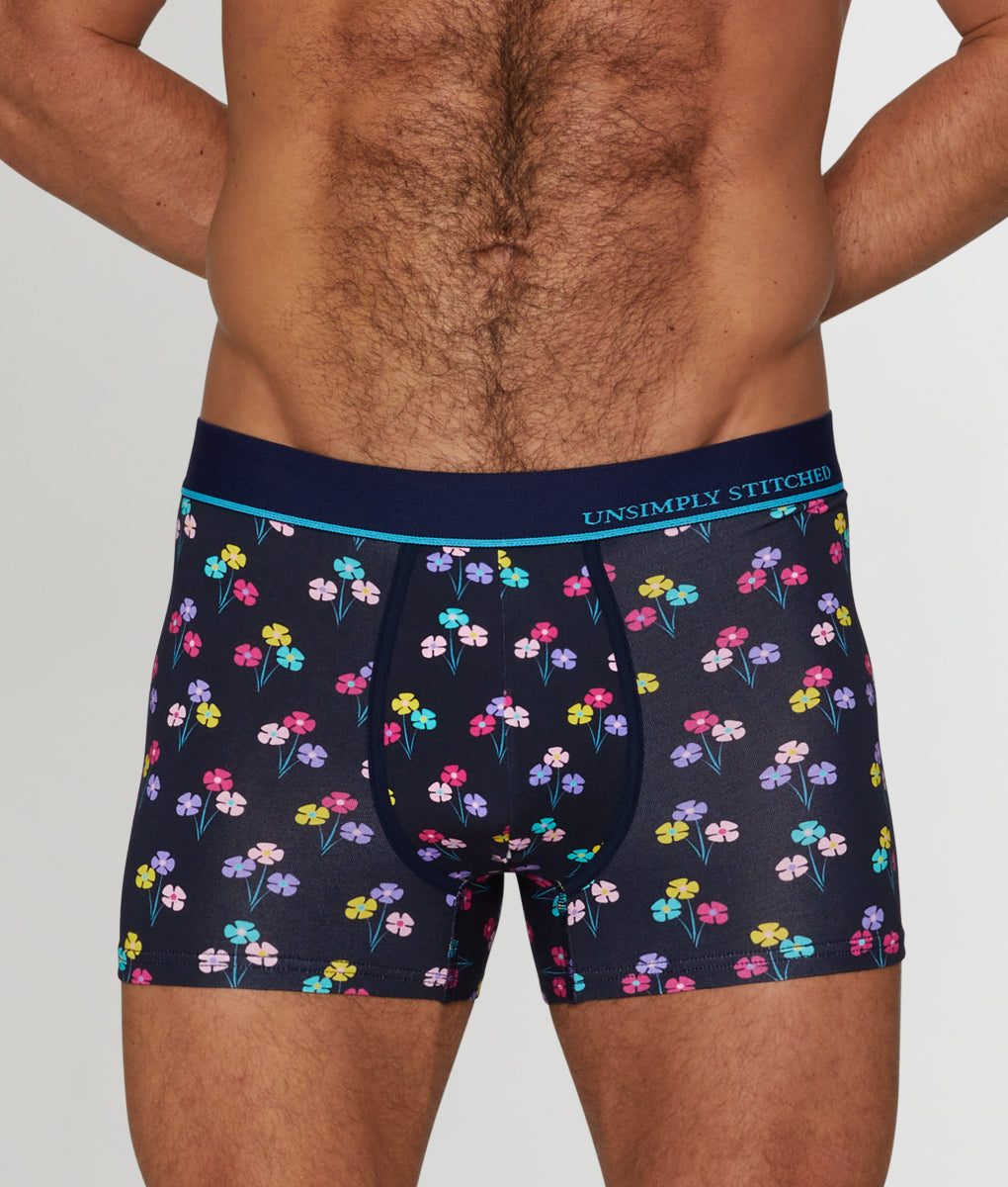 Unsimply Stitched Floral Trunk - Navy / Small