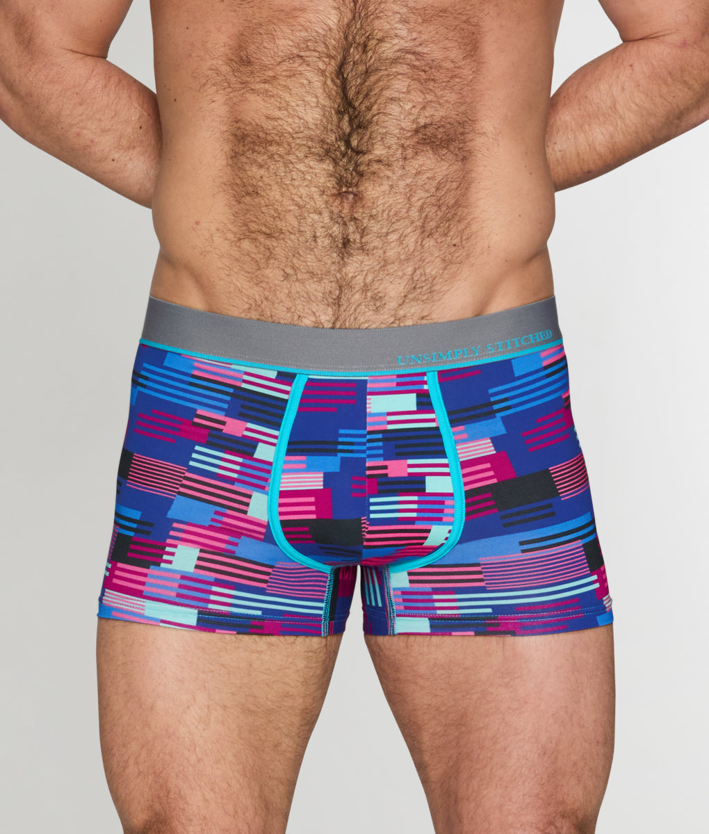 Unsimply Stitched Hatch Stripe Trunk - Blue / Small