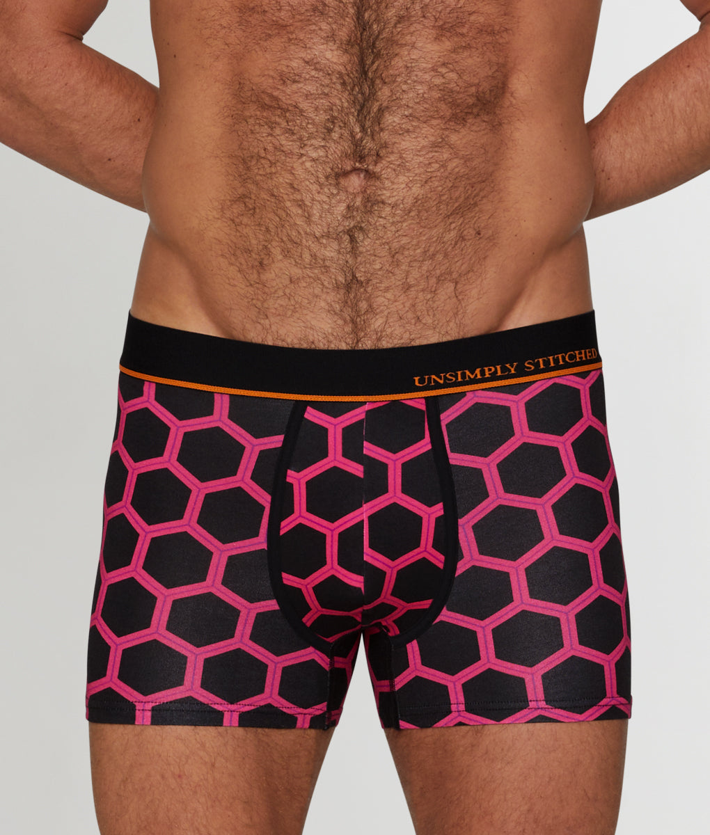 Unsimply Stitched Hive Trunk - Black Pink / Small