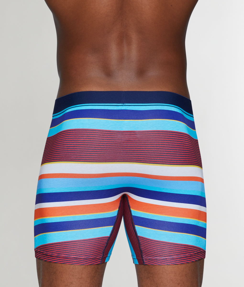 Unsimply Stitched Old School Stripe Boxer Brief - Red / Small