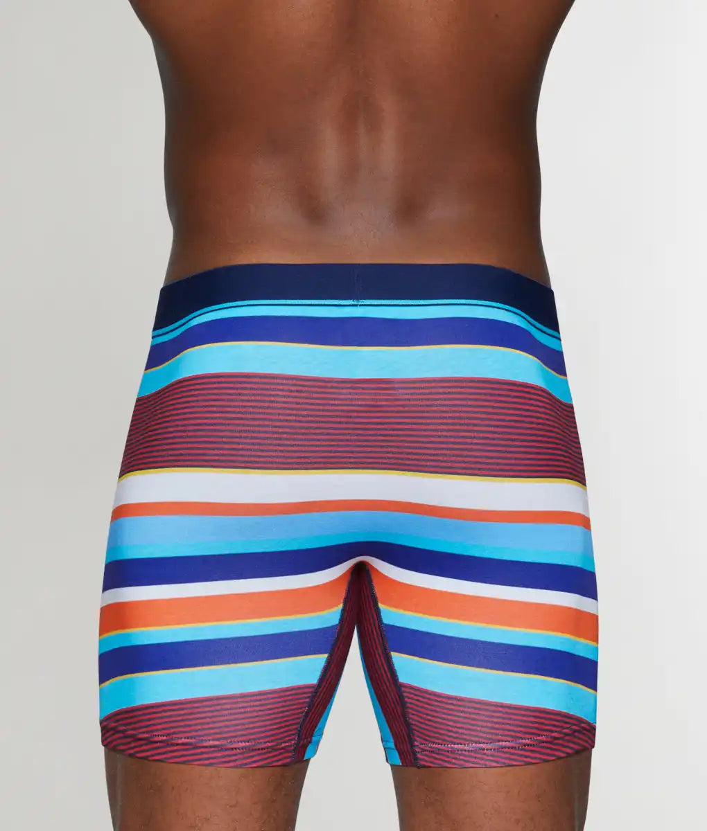 Unsimply Stitched Old School Stripe Boxer Brief Red / Small