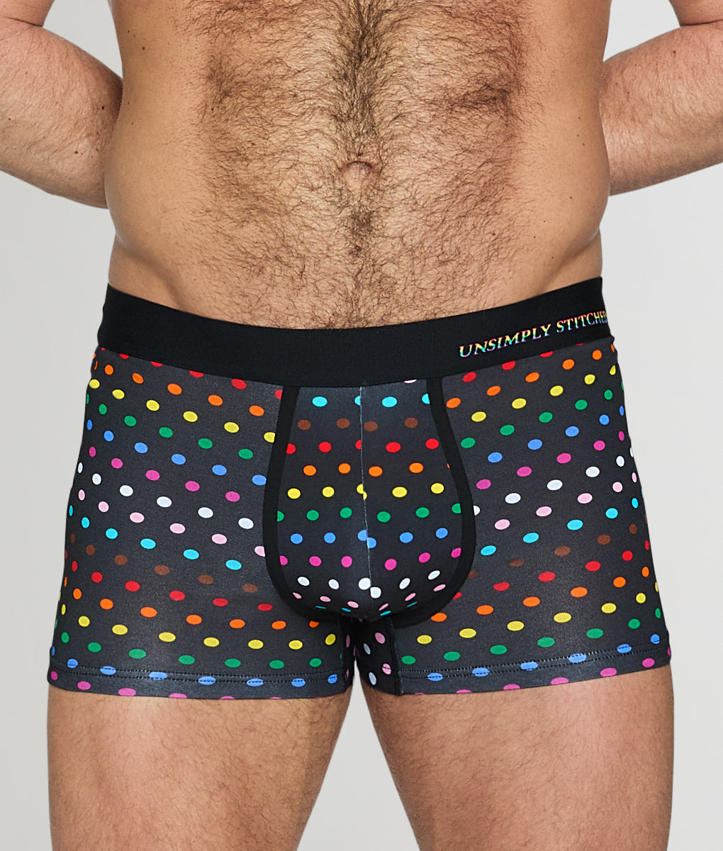 Unsimply Stitched Pride Polka Dot Trunk - Black / Small
