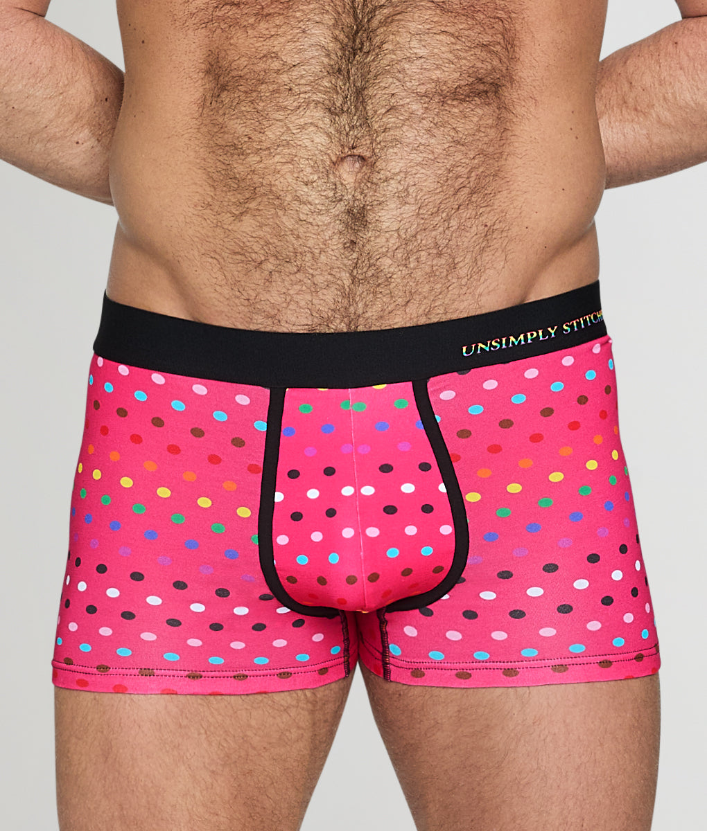 Unsimply Stitched Pride Polka Dot Trunk - Pink / Small