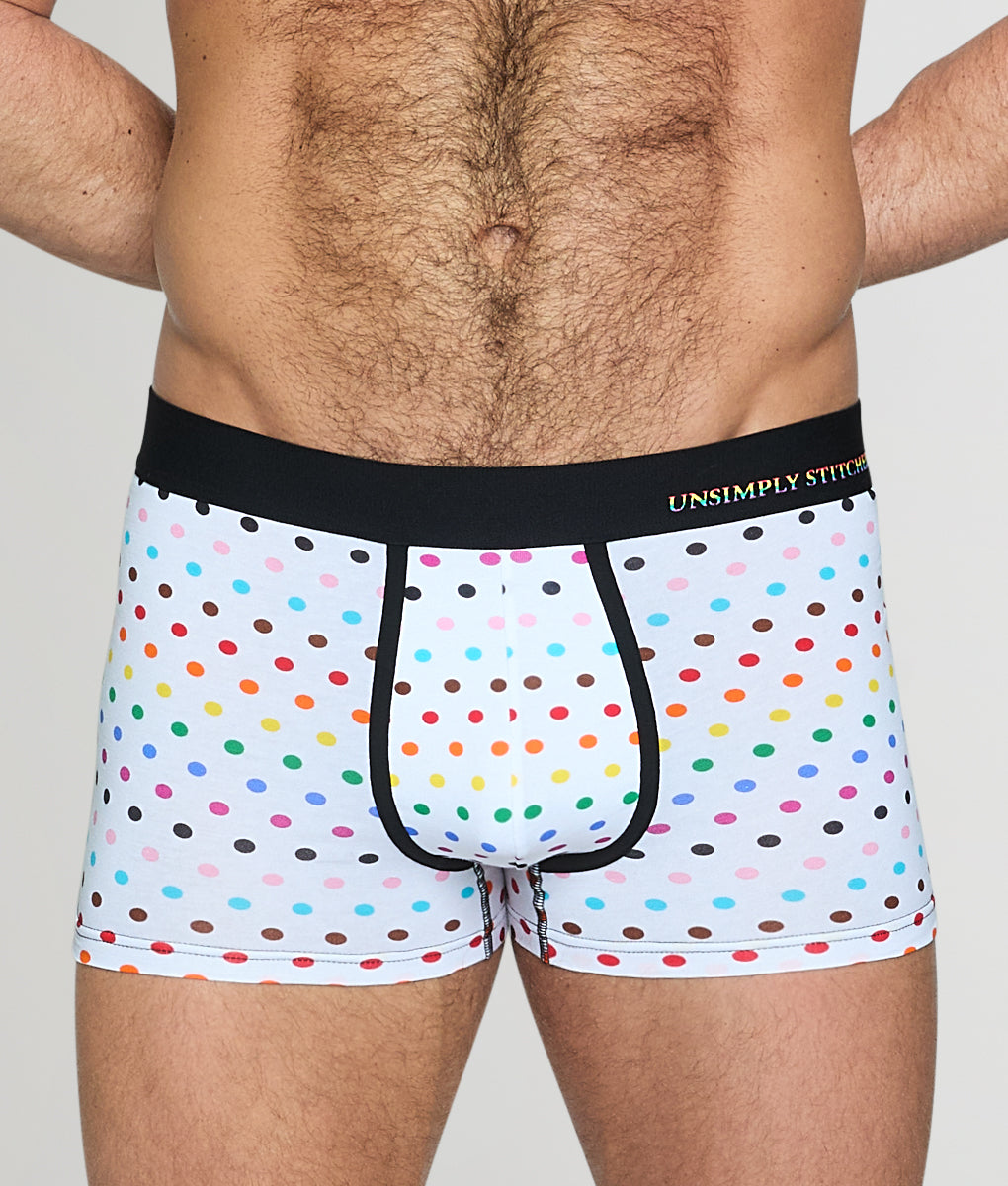Unsimply Stitched Pride Polka Dot Trunk - White / Small
