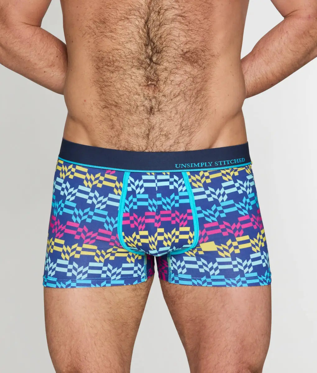 Unsimply Stitched Retro Stripe Trunk - Blue / Small