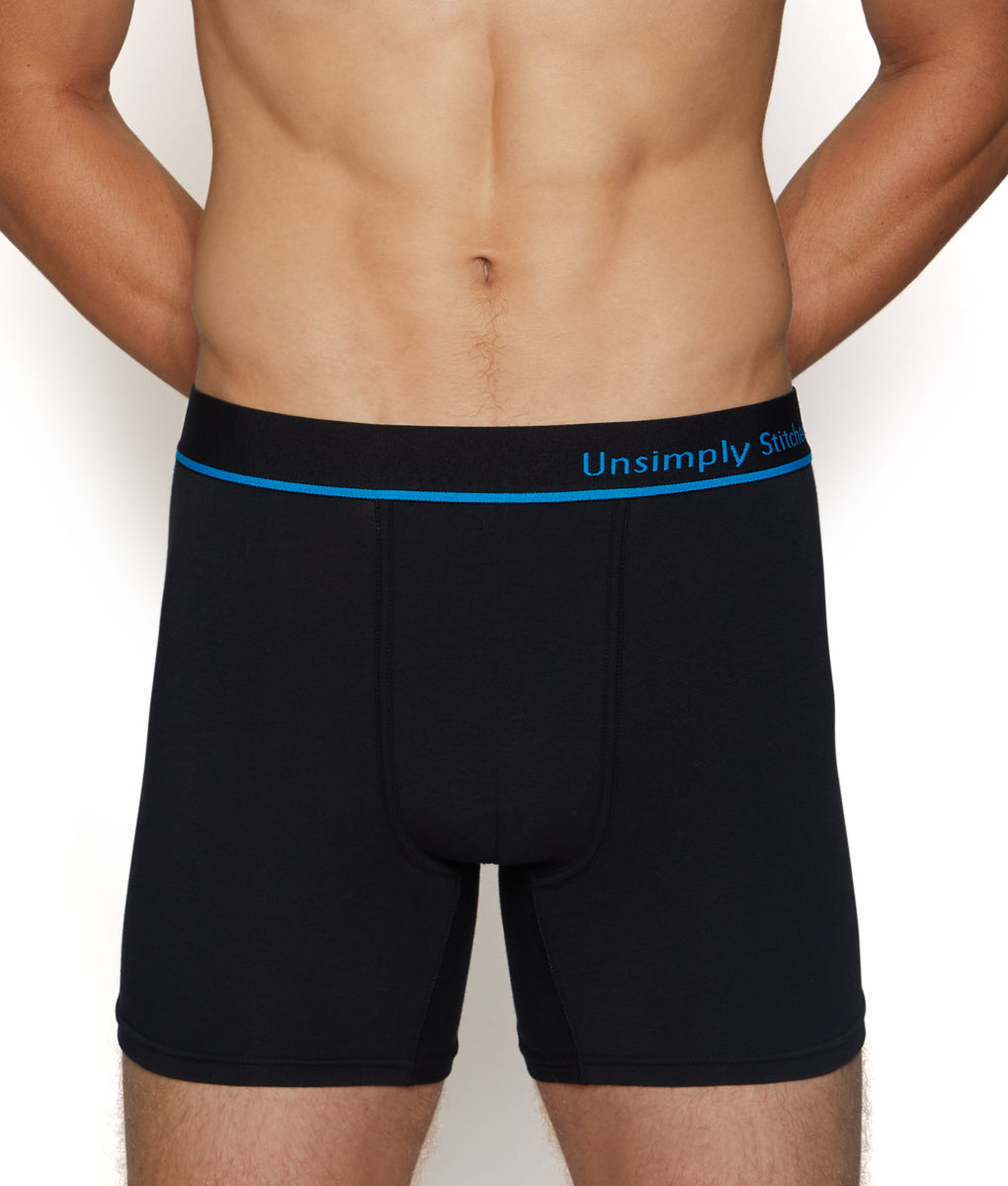 Unsimply Stitched Solid Boxer Brief - Black / Small