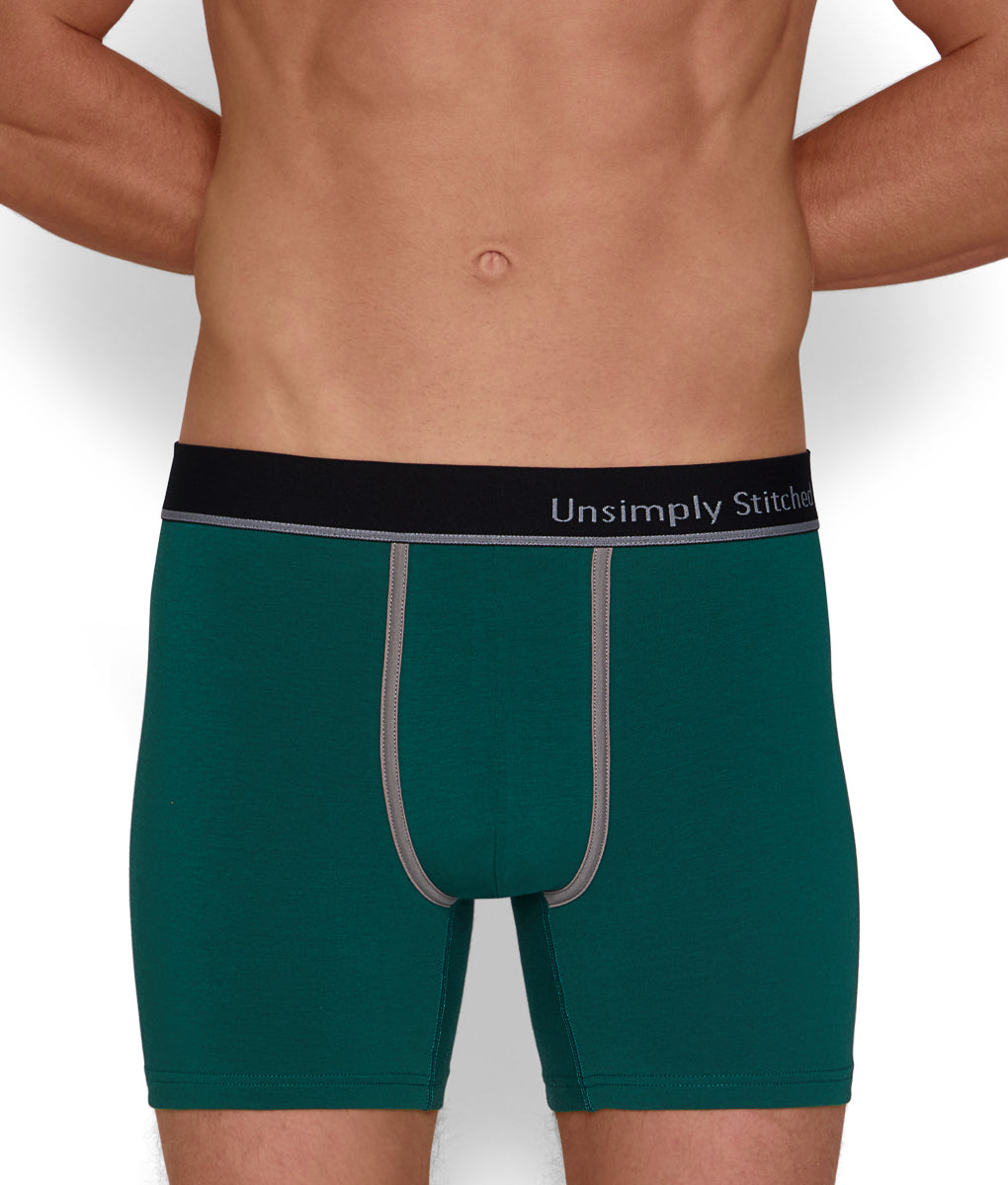 Unsimply Stitched Solid Boxer Brief - Green / Small