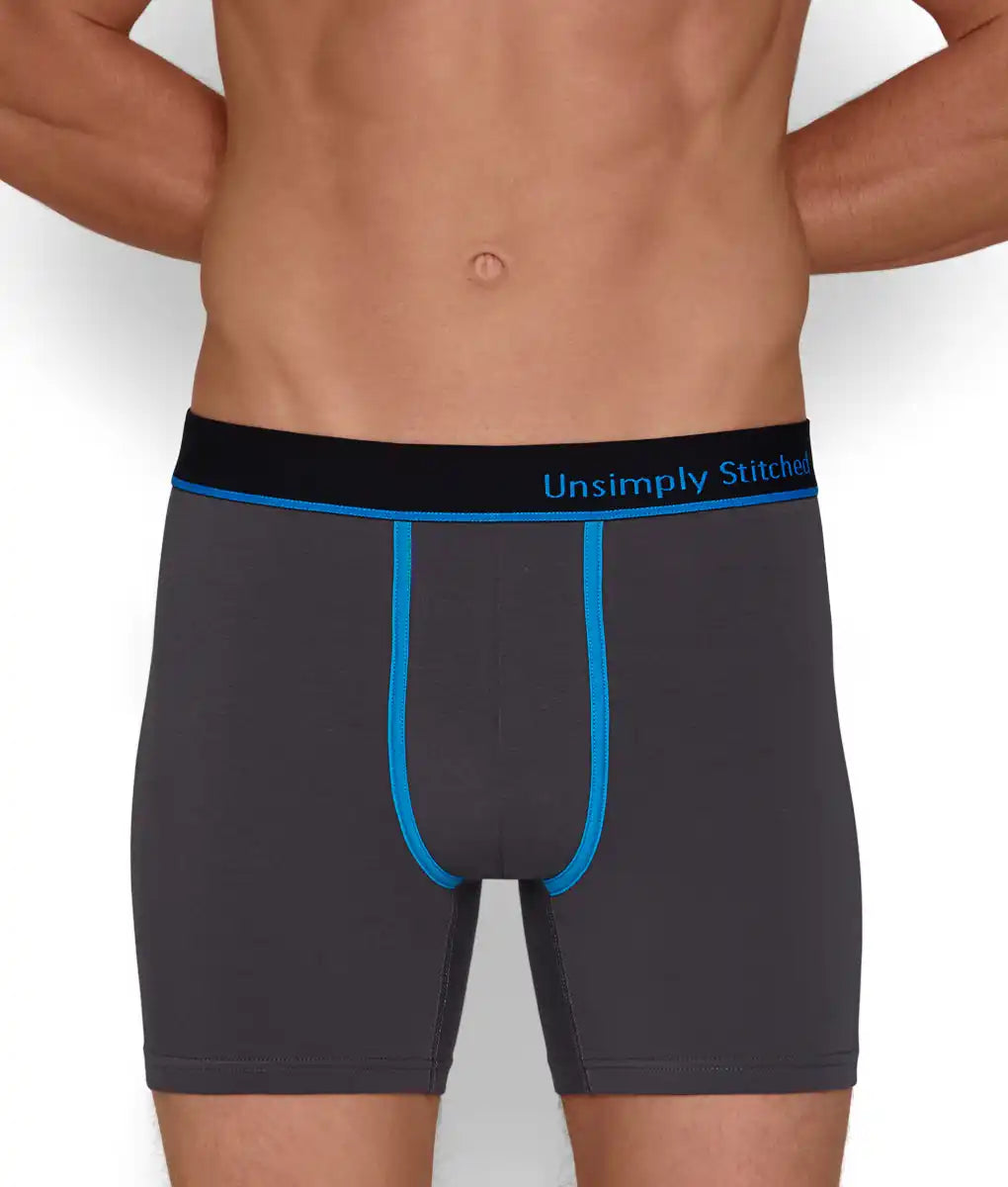 Unsimply Stitched Solid Boxer Brief Grey / Small