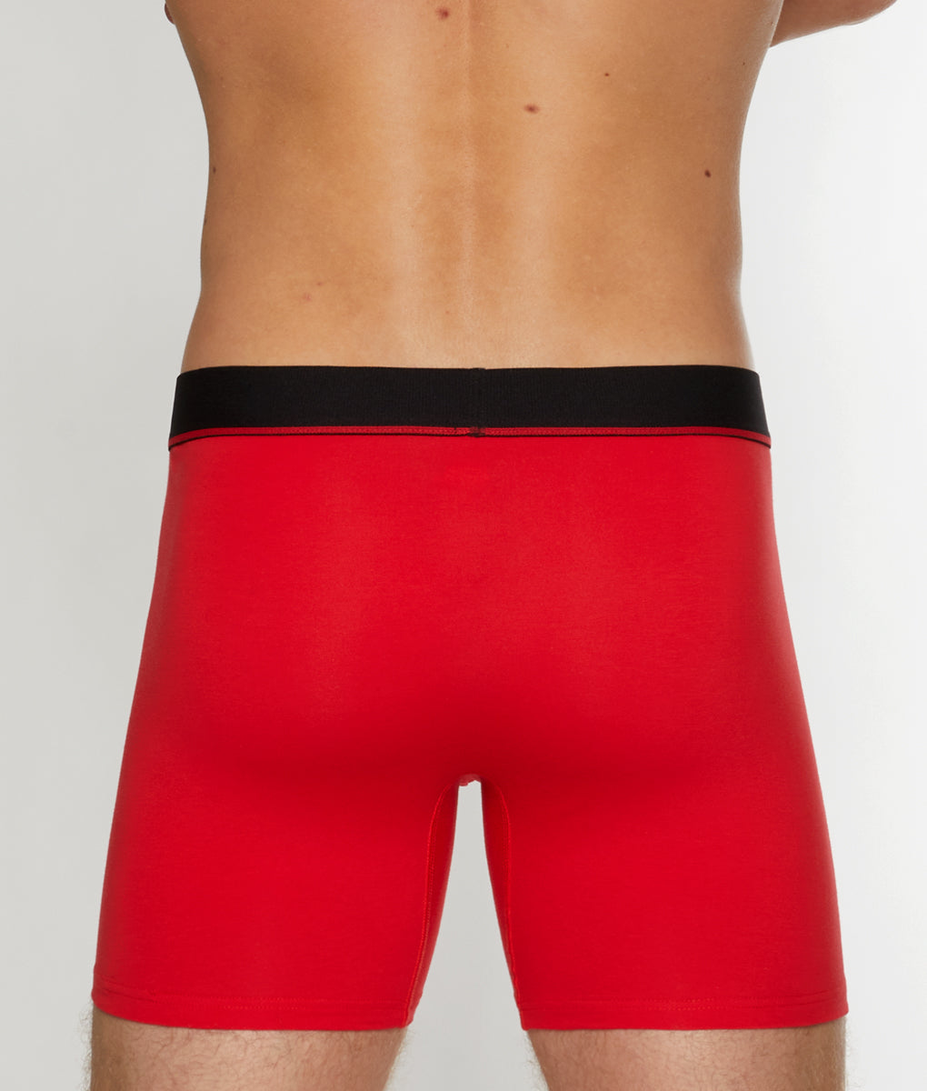 Unsimply Stitched Solid Boxer Brief - Red / Small