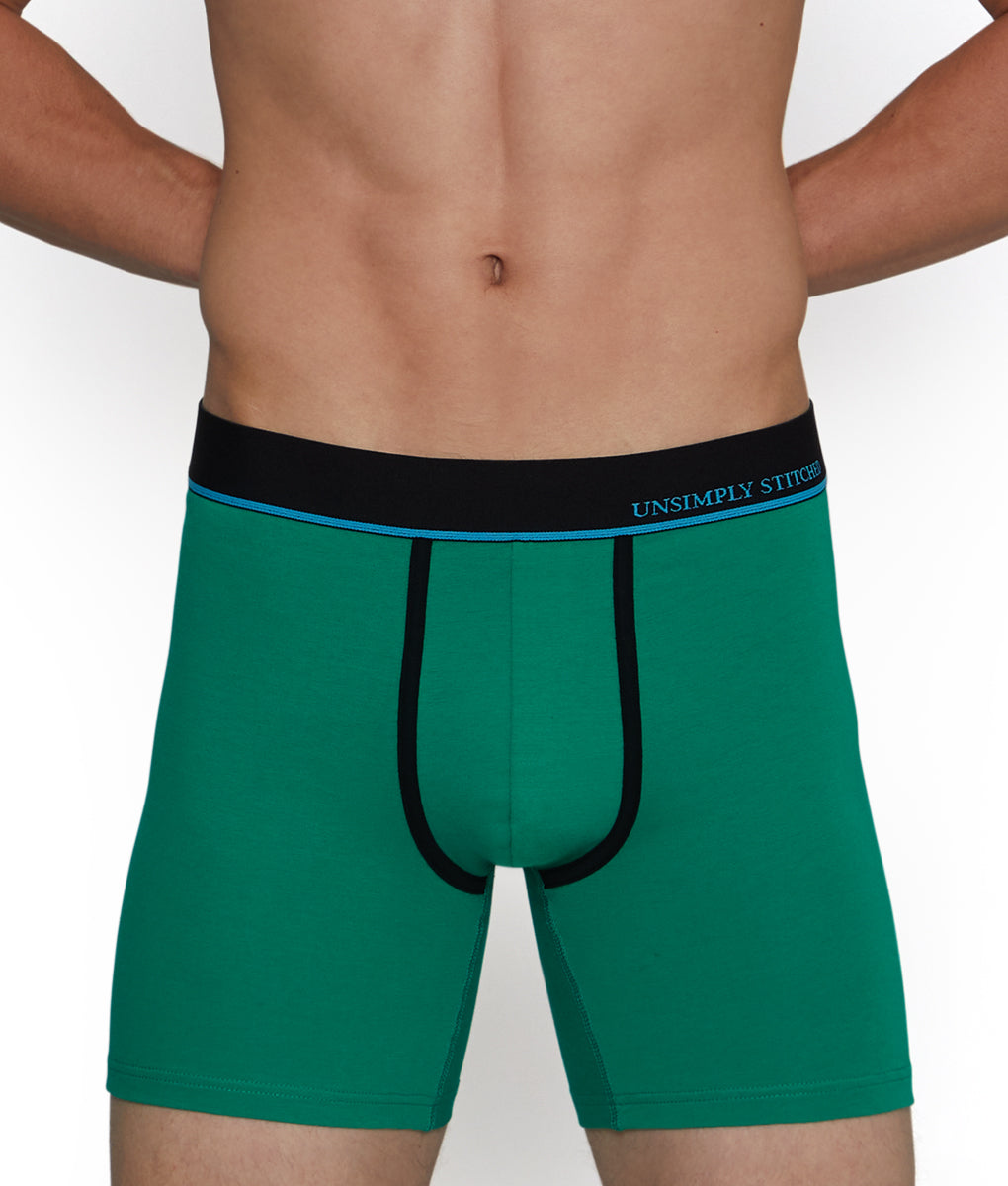 Unsimply Stitched Solid Boxer Brief - Sage / Small