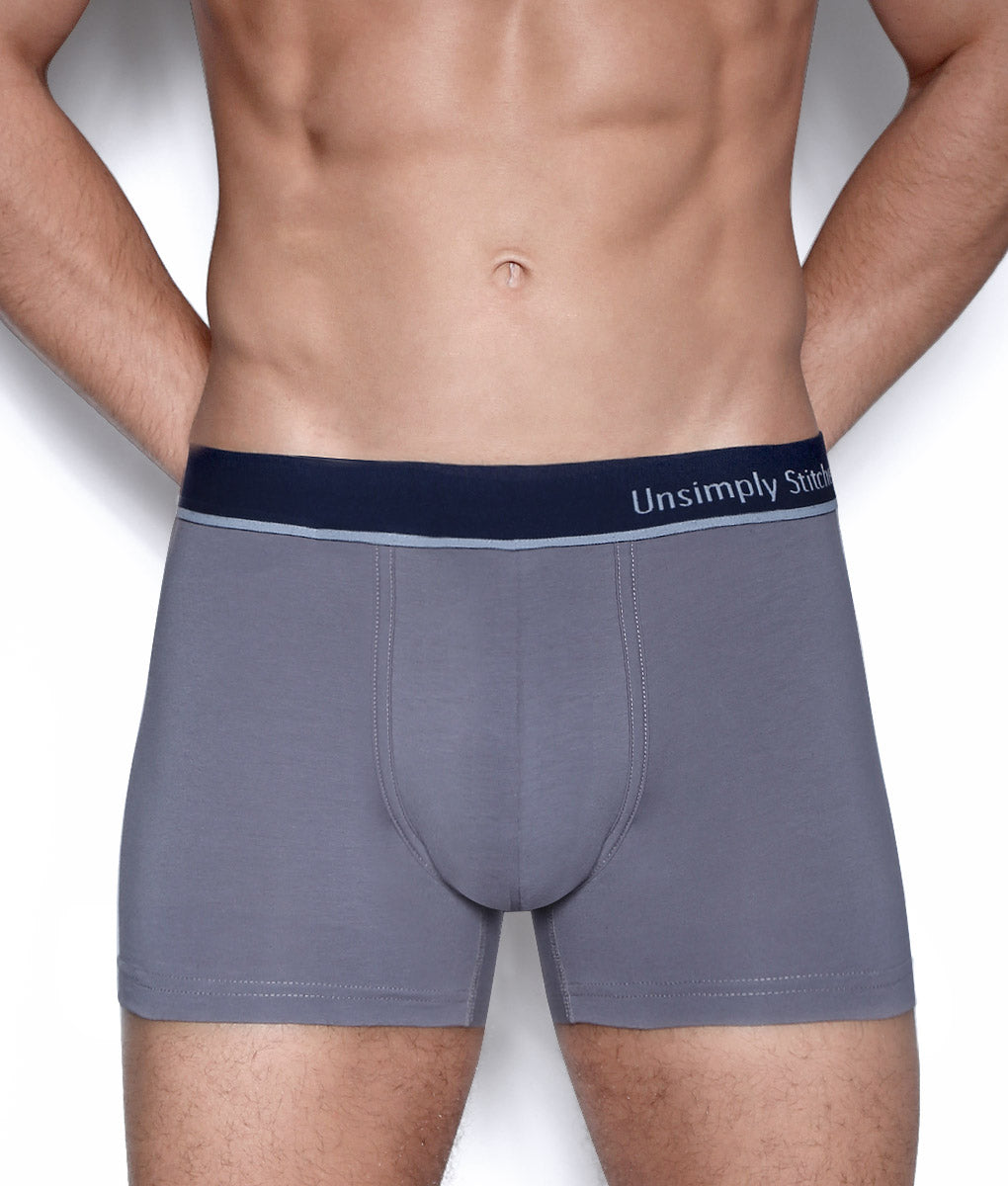 Unsimply Stitched Solid Trunk - Grey / Small