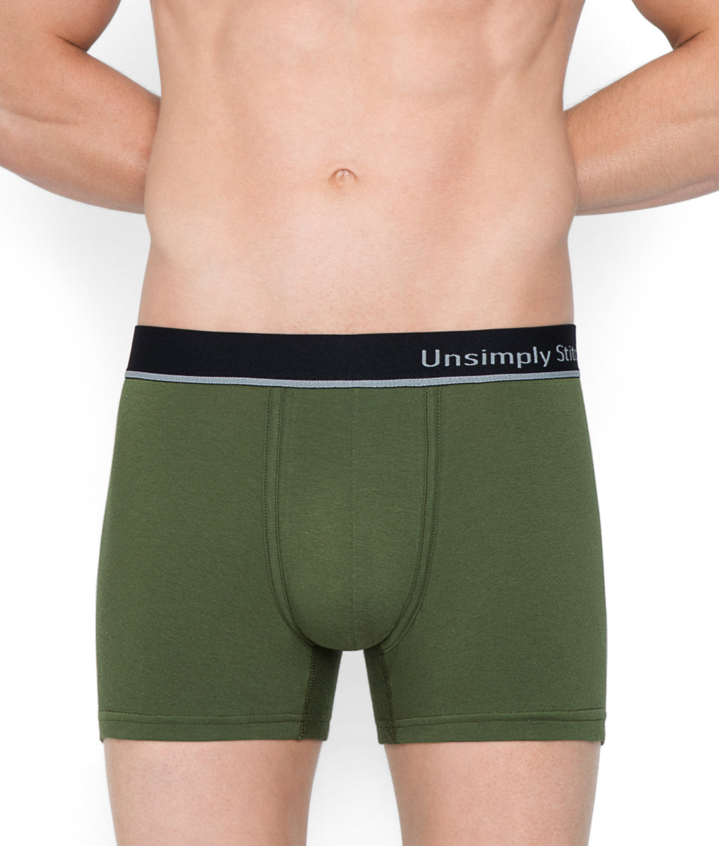 Unsimply Stitched Solid Trunk - Olive / Small