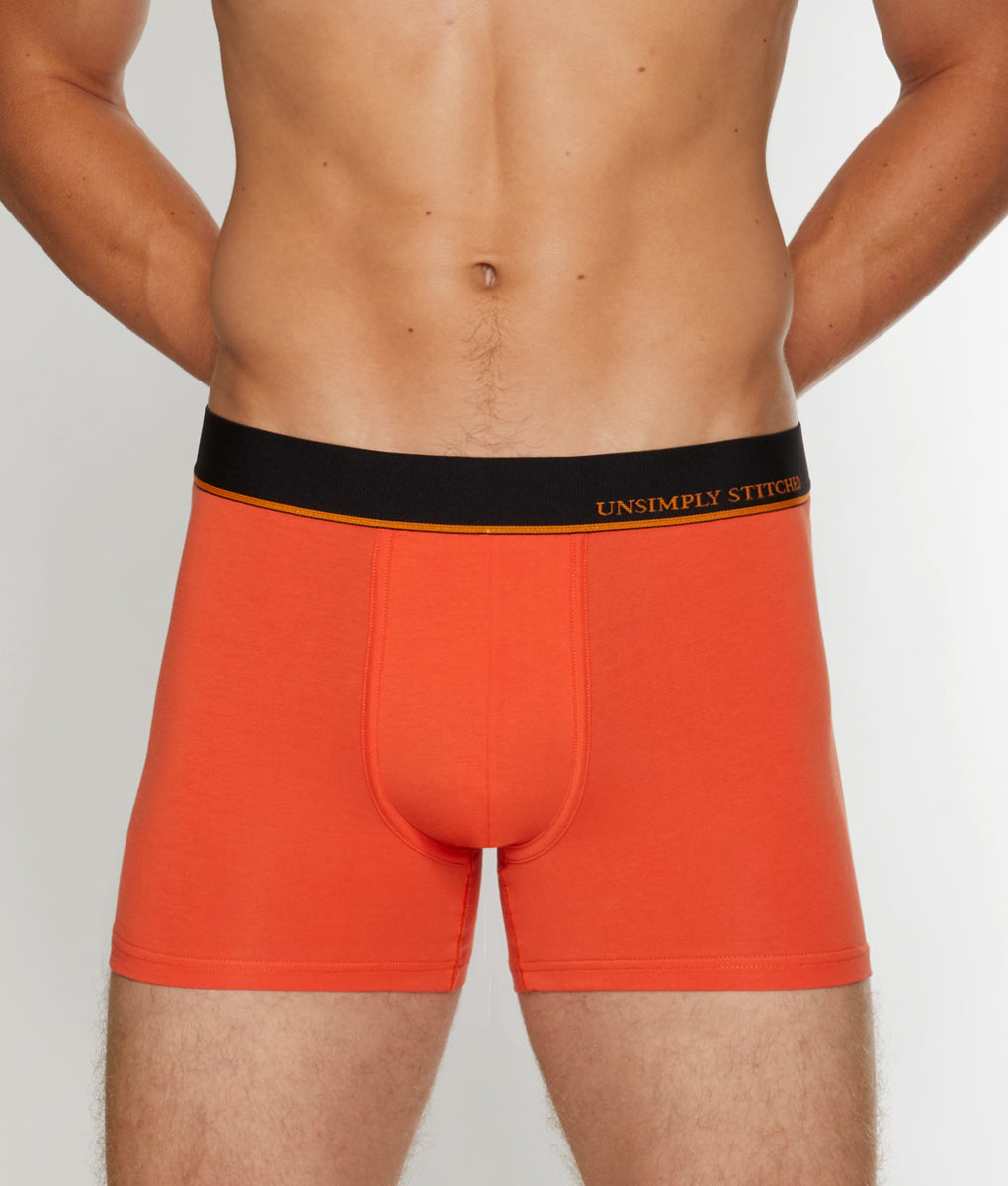 Unsimply Stitched Solid Trunk - Orange / Small
