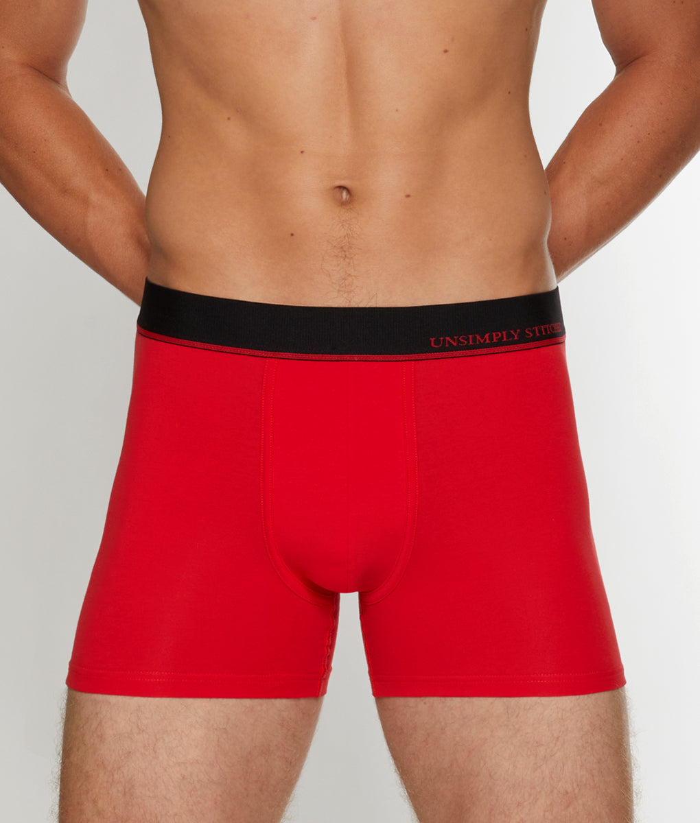 Unsimply Stitched Solid Trunk - Red / Small