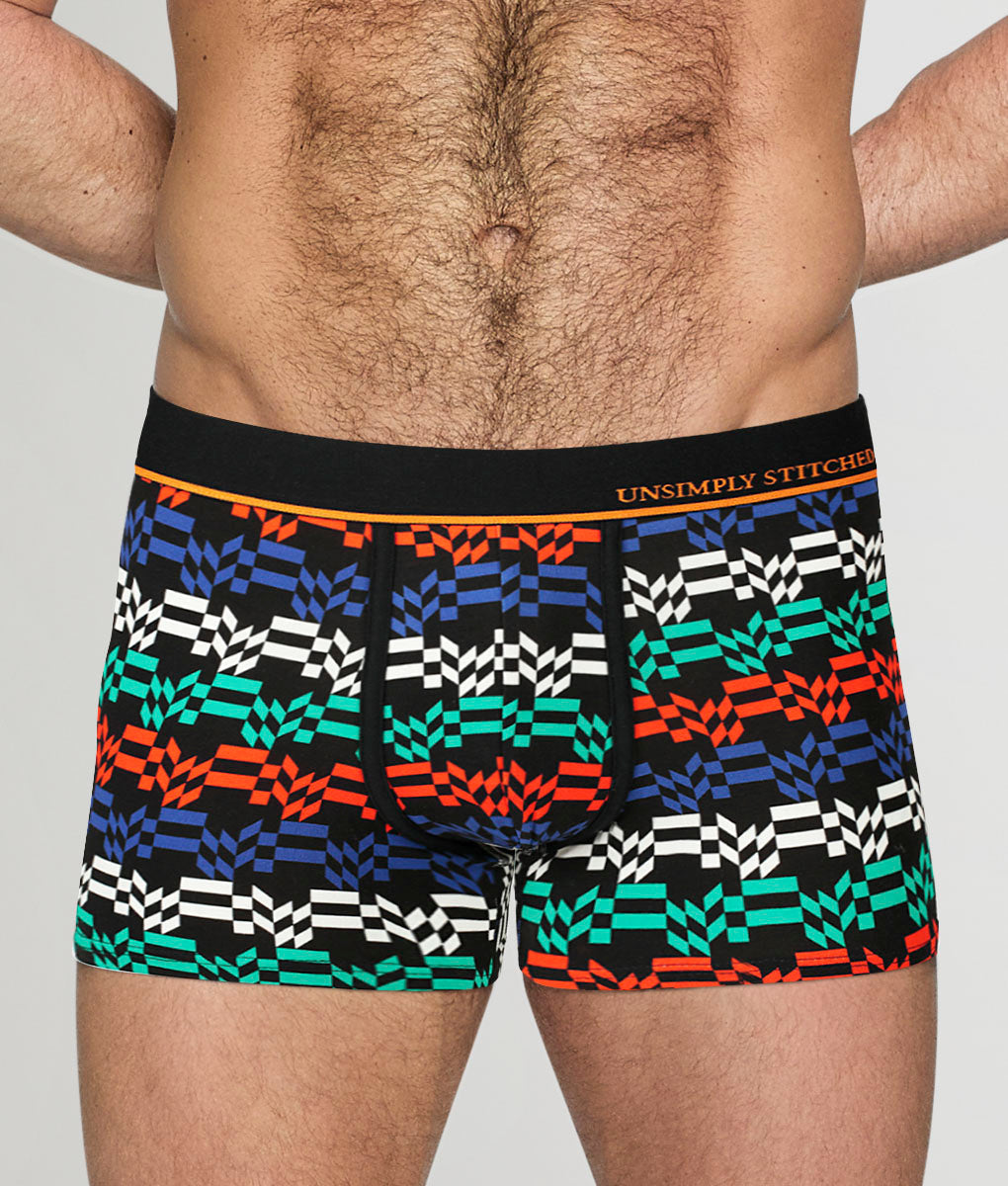 Unsimply Stitched Stealth Wave Trunk - Black Multi / Small